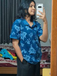 Floral Print Polo Shirt