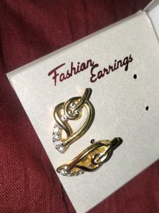Gold plated and stone studded Earrings