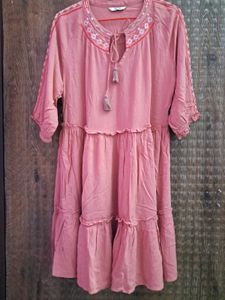 Pink Flared Dress
