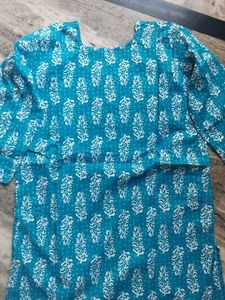 Blue Printed Kurta