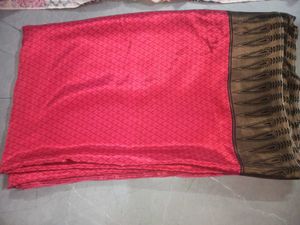 Elegant Red &amp; Brown Saree