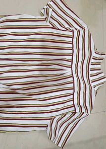 Striped Button-Up Top
