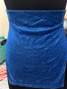 SHEIN,Sparkly Blue Mini Dress