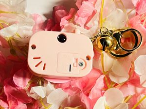Cute Pink Camera Projector Keychain