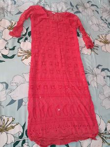 Coral Sequin Kurta