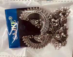 Silver Jhumka Ear Cuff