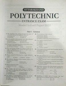 Uttarakhand Polytechnic Entrance Exam