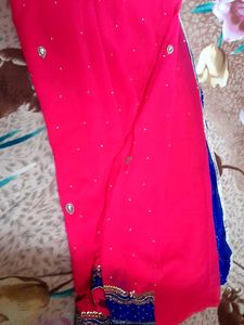 Work Saree With Blouse Stitched