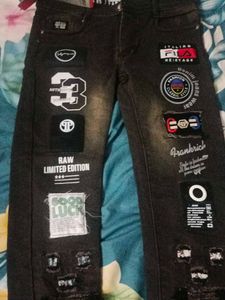 Patchwork Denim Jeans