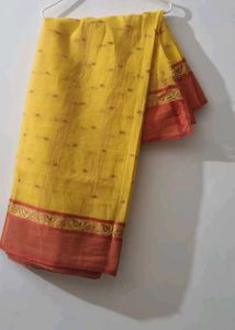 Combo of two yellow cotton designer Saree