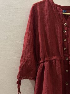 Maroon Casual Dress