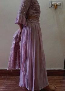 Ethnic Party Wear Crop Top Skirt Set