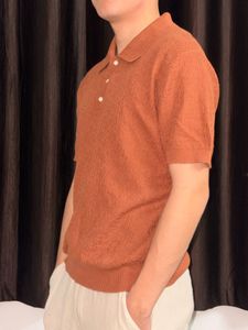 Mens Knitted Polo Shirt
