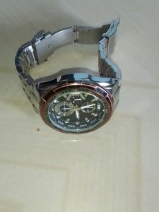 Longbo Men Sliver Metallic Watch