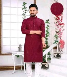 Maroon Kurta Set