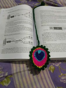 Crochet Peacock Bookmark