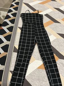 Black And White Striped Jumpsuit