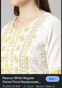 Elegant White &amp; Yellow Kurta Set