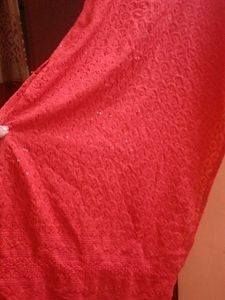 Red Embroidered Kurti