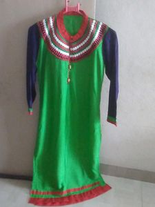 Colorful Embroidered Tunic Dress
