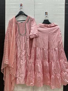 Pink Embroidered Kurta Set