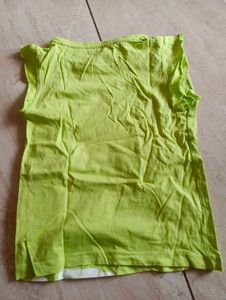 Cute Green Floral Kids Top