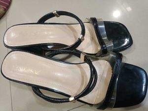 Black Transparent Heel