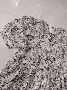 Abstract Print Babydoll Dress