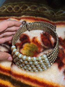 Pearl &amp; Crystal chokar