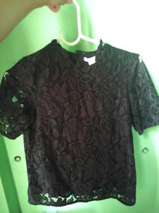 H&M Black Lace Tops