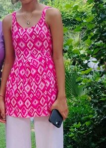 Pink Patterned Sundress