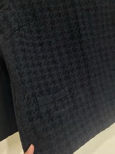 Winter Navy Textured Blouse