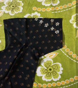Elegant Black Sequin Work Saree (Georgette)