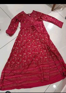 Elegant Pink Floral Kurta