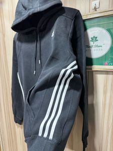 Adidas Sport Essentials 3 Strips Black Hoodie
