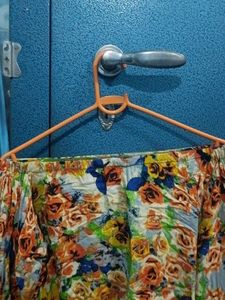 Floral Print Ruffle Sleeve Top