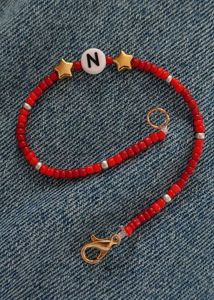 Beaded Customized Initial Bracelet