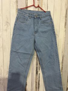 Ice Blue Mom Fit Denim