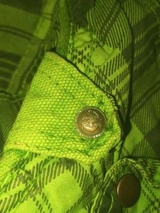 Green Plaid Cargo Capri Pants