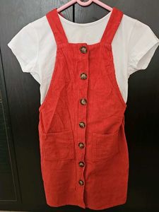 Cute Red Corduroy Jumper