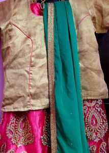Lehanga Pink Green Combination Set
