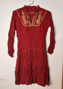 Dark Red Kurta