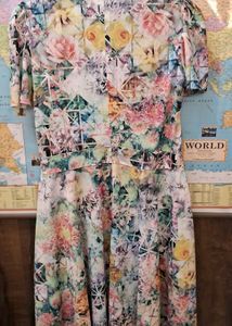 Retro Floral Skater Dress