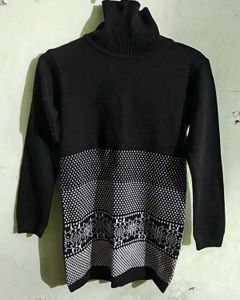 High neck women sweater