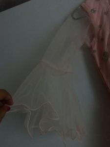 Peach Colour Long Gown