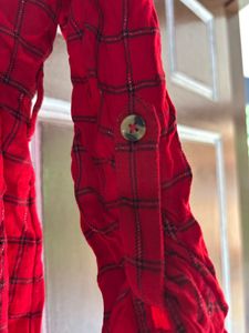 Nuon By Westside Red Checked Mini Dress