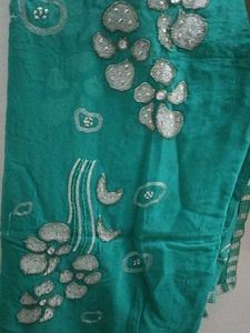 Green Embellished Saree