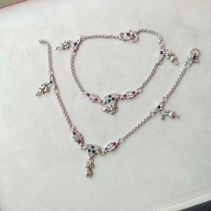 SLIGHTLY used Pure Silver Anklets पायल