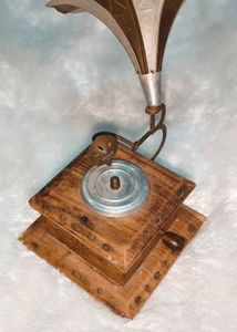 Miniature Vintage Gramophone Showpiece
