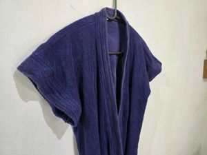 Blue Terry Cloth Robe For Women